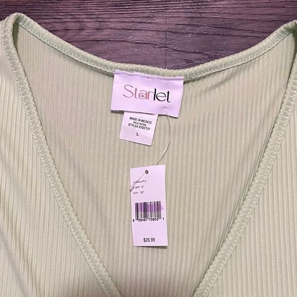 Starlet Women's Dress lime Green Size Large, NWT - Picture 5 of 7